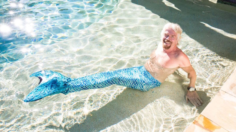 DreamBlue mermaid tail Richard Branson