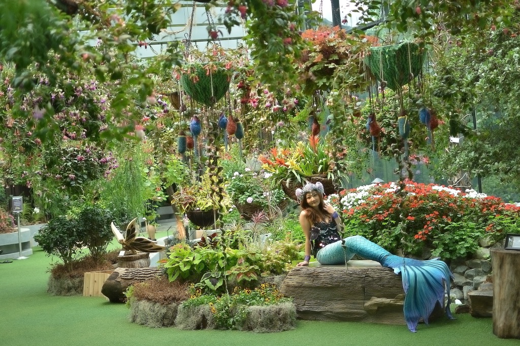 Mermaid shoot at Gardens By The Bay Floral Fantasy